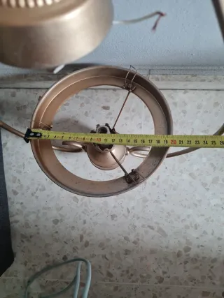 LAMPARA tulipa de OPALINA ÁMBAR