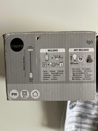 2 Lámparas Colgantes Inspire Caja Original