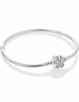 Pulsera CHARM (Plata Ley 925) Cierre Huella