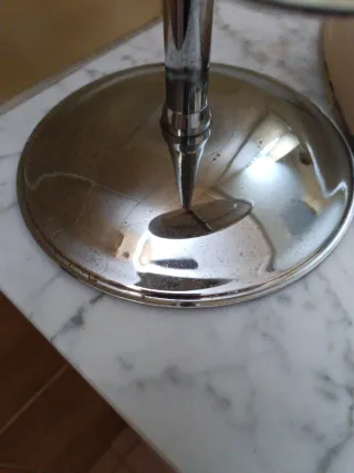 Espejo de sobremesa plateado