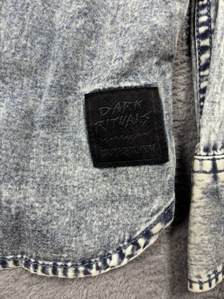 Camicia Denim Quiksilver XL Slim Fit Blu Lavato