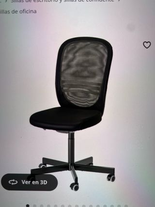 Silla de oficina Ikea negra nueva