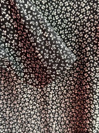 Vestido Mango Negro Estampado Flores