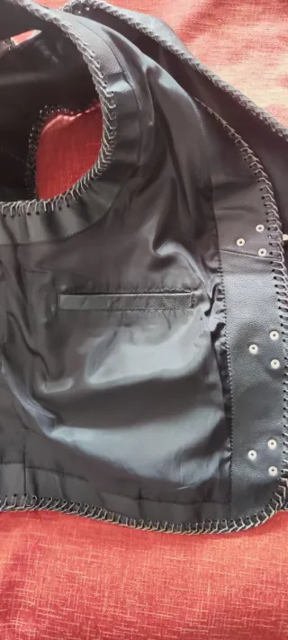 Chaleco motard cuero EASYBIKER Talla XL