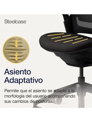 Silla Oficina Steelcase Serie 1 Negra