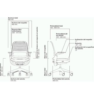 Silla Oficina Steelcase Serie 1 Negra