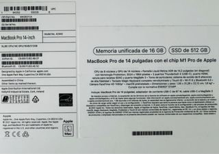 MacBook Pro 14” M1 Pro Plata 512GB SSD y 16GB