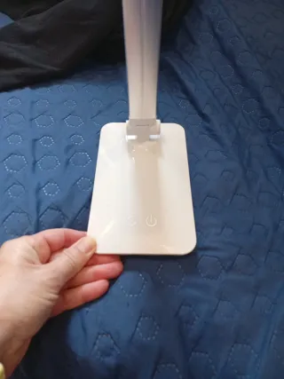 Lámpara Escritorio Plata y Blanca