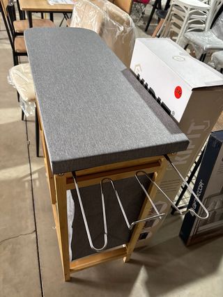 Planchero Kipit bambú y tela gris