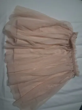 Falda de tul rosa