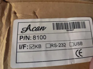 Lector Código Barras Antiguo Beige