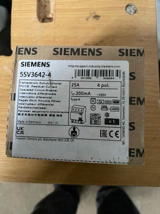 Siemens 5SV3642-4 Diferencial 25A 300mA