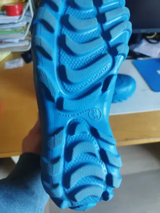Botas de agua azules con forro