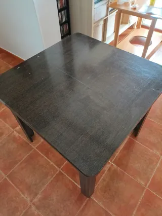 Mesa extensible madera oscura