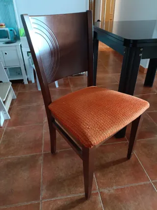 Mesa extensible madera oscura