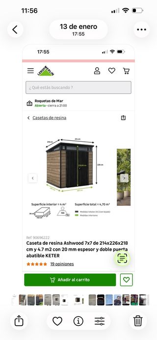 Caseta de resina Keter Ashwood 7x7