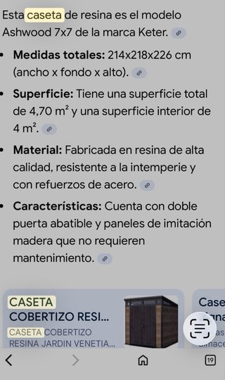 Caseta de resina Keter Ashwood 7x7