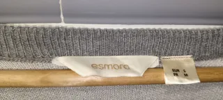 Chaqueta larga gris y blanca talla única