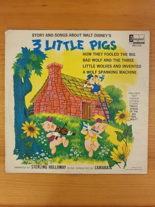 LP Walt Disney 3 Little Pigs Story & Songs