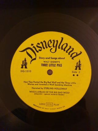 LP Walt Disney 3 Little Pigs Story & Songs