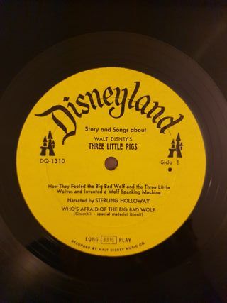 LP Walt Disney 3 Little Pigs Story & Songs