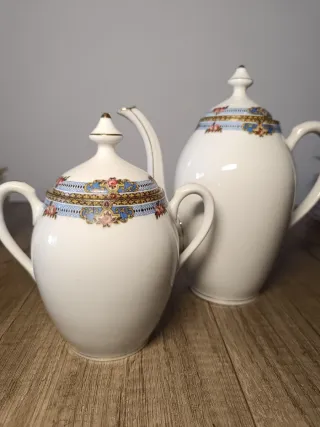 Limoges antiguo: cafetera y azucarera