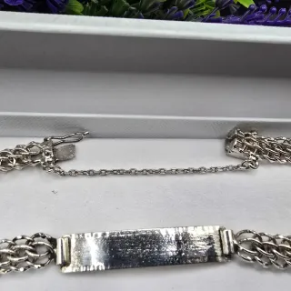 Pulsera Plata Tipo No Me Olvides
