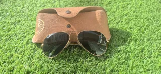 Gafas de Sol Ray-Ban Aviator Doradas Lente Verde.