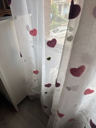 Cortinas con corazones