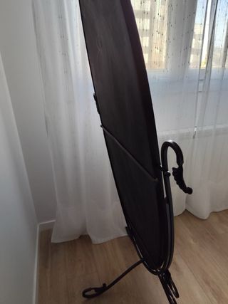 Espejo de pie ovalado forja y cristal