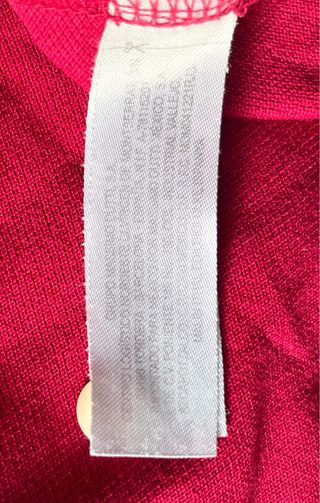 Polo Massimo Dutti XXL Manga Larga Burdeos