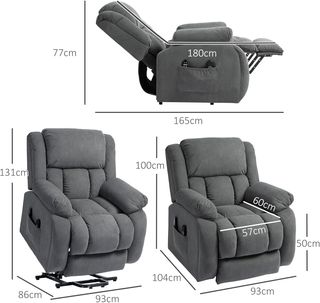 Poltrona Elettrica Alzapersona Reclinabile 150°, P