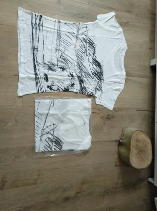 Camiseta M Manga Corta Dibujo Abstracto