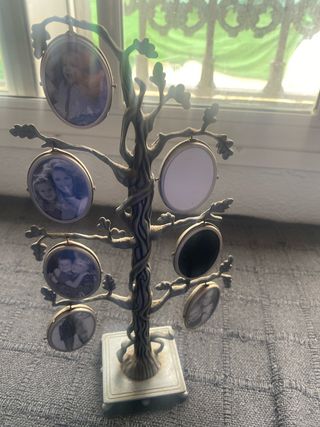 Portarretratos Árbol Plateado Antiguo