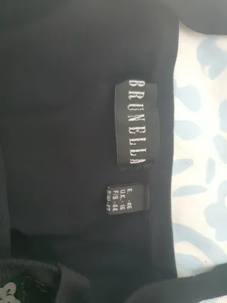 Top Brunella negro con lentejuelas