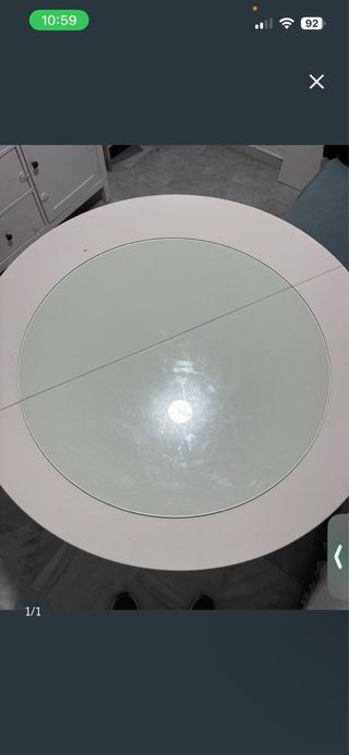 Cristal mesa redondo 80 cm