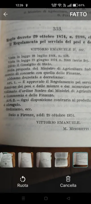 Libri 1891 finanze Regno Italia