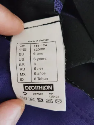 Neopreno niña morado y fucsia talla 6 niñ@