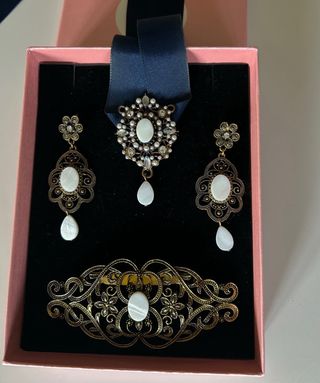 Aderezo Fallera Adulta - Nácar y Oro Viejo