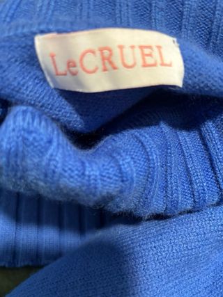 Jersey Lecruel azul con detalles naranja