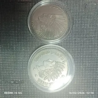 2 Monedas Coleccionables Indias 1907