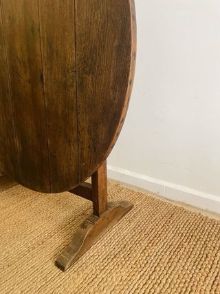 Antigua mesa francesa de vendimia abatible