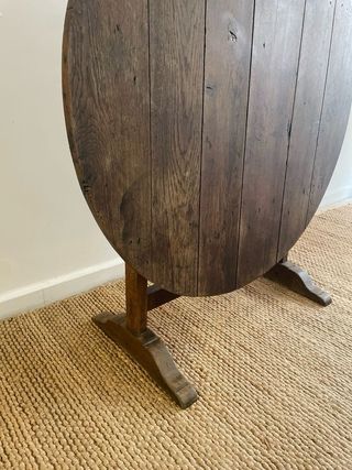 Antigua mesa francesa de vendimia abatible