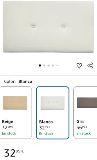 Cabecero blanco cama 90 , 105