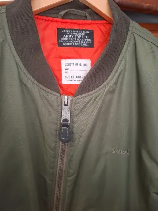 Chaqueta Schott NYC Verde Talla XXL