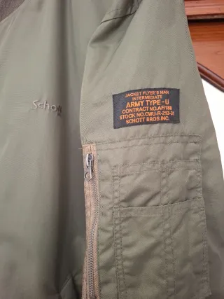 Chaqueta Schott NYC Verde Talla XXL