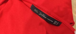 vestido corto rojo Zara