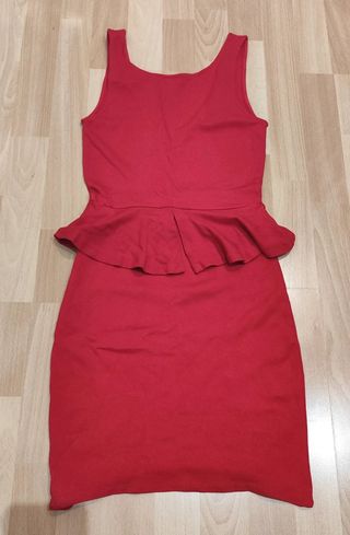 vestido corto rojo Zara