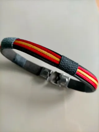 Pulsera Cuero Bandera España