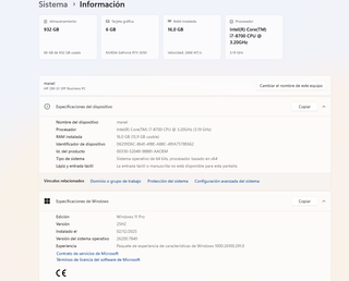 HP PC Escritorio Negro